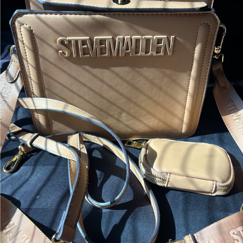 Steve Madden Beige Crossbody Bag